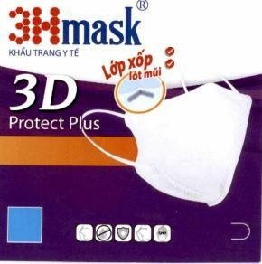 3H mask KHẨU TRANG Y TẾ Lớp xốp lót mũi 3D Protect Plus