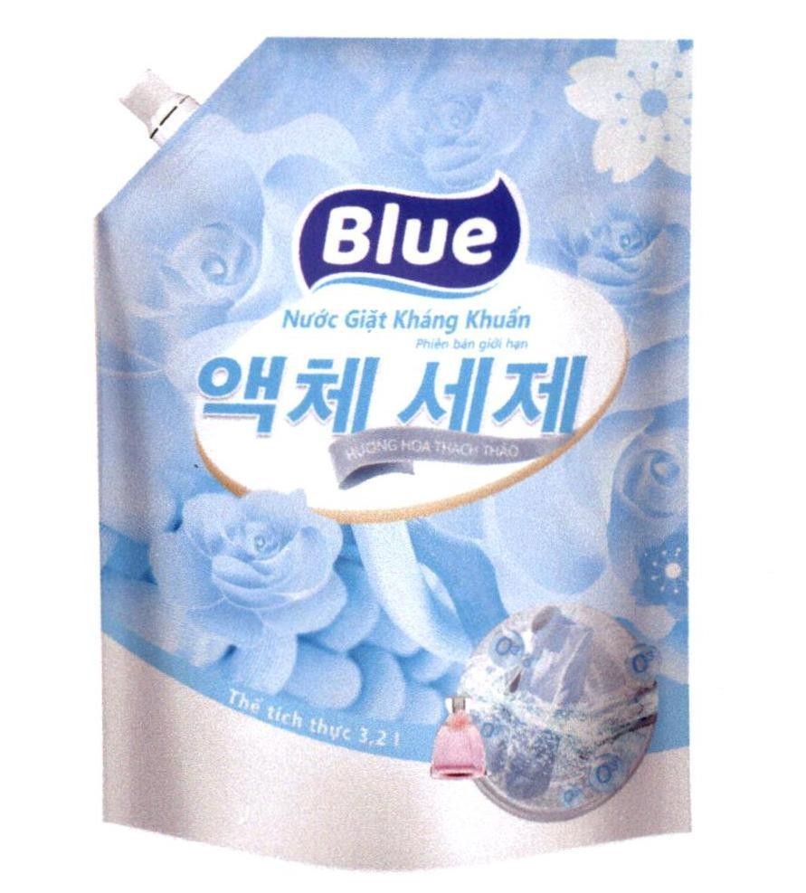 Blue Nước Giặt Kháng Khuẩn Phiên bản giới hạn HƯƠNG HOA THẠCH THẢO Thể tích thực 3.2l O3 [Eck Che Se Je: nước giặt xả]