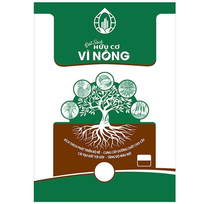 Đất Sạch Hữu Cơ Vì Nông Kích Thích Phát Triển Bộ Rễ - Cung Cấp Dưỡng Chất Cho Cây Cải Tạo Đất Tơi Xốp - Tăng Độ Mầu Mỡ