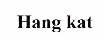 Hang kat
