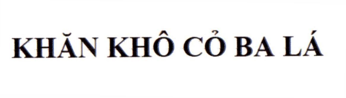 KHĂN KHÔ CỎ BA LÁ