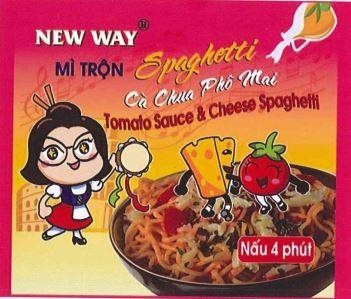 NEW WAY MÌ TRỘN Spaghetti Cà Chua Phô Mai Tomato Sauce & Cheese Spaghetti Nấu 4 phút