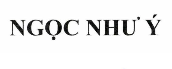 NGỌC NHƯ Ý