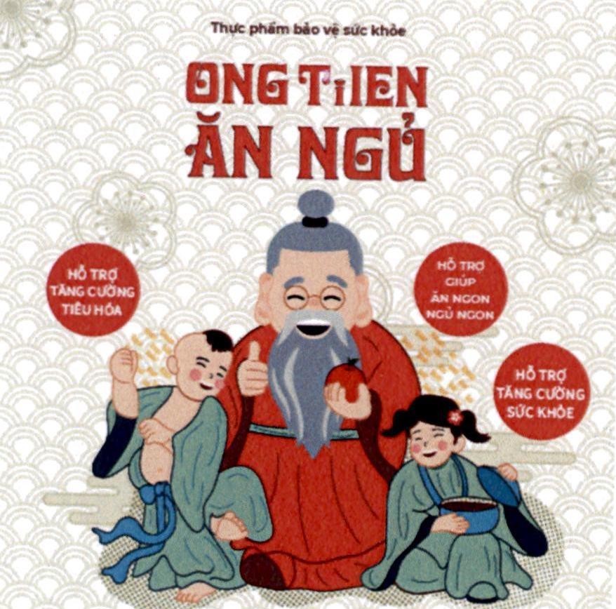 ONG TiEN ĂN NGỦ Thực phẩm bảo vệ sức khoẻ HỖ TRỢ TĂNG CƯỜNG TIÊU HÓA HỖ TRỢ GIÚP ĂN NGON NGỦ NGON HỖ TRỢ TĂNG CƯỜNG SỨC KHOẺ