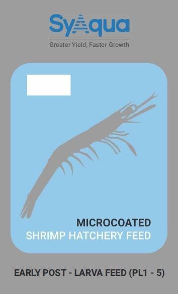 SyAqua Greater Yield, Faster Growth MICROCOATED SHRIMP HATCHERY FEED EARLY POST - LARVA FEED (PL1-5)