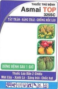 THUỐC TRỪ BỆNH Asmai TOP 325SC TẨY TRÀM - SÁNG TRÁI - CHỐNG MỐC LEO DỪNG BỆNH SAU 1 GIỜ Thuốc Lưu Dẫn 2 Chiều Mát Cây - Xanh Lá - Sáng trái - Chắc hạt